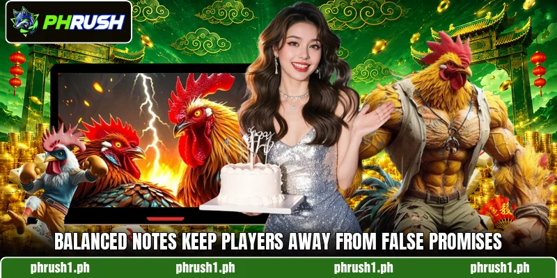 Balanced notes keep players away from false promises Balanced notes keep players away from false promises