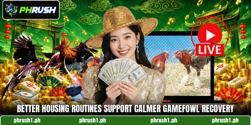 Better housing routines support calmer gamefowl recovery Better housing routines support calmer gamefowl recovery