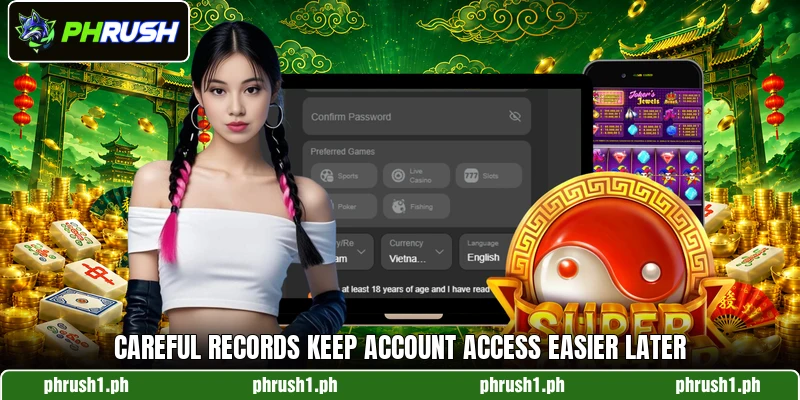 Careful records keep account access easier later