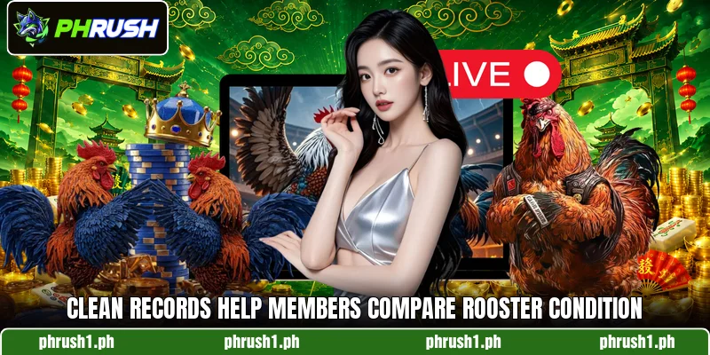 Clean records help members compare rooster condition Clean records help members compare rooster condition