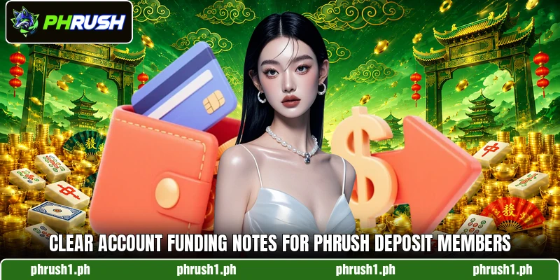 Clear account funding notes for PHRUSH deposit members