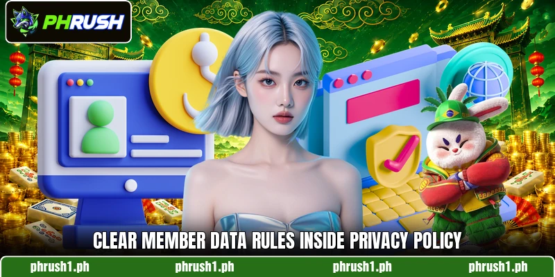 Clear member data rules inside privacy policy Clear member data rules inside privacy policy