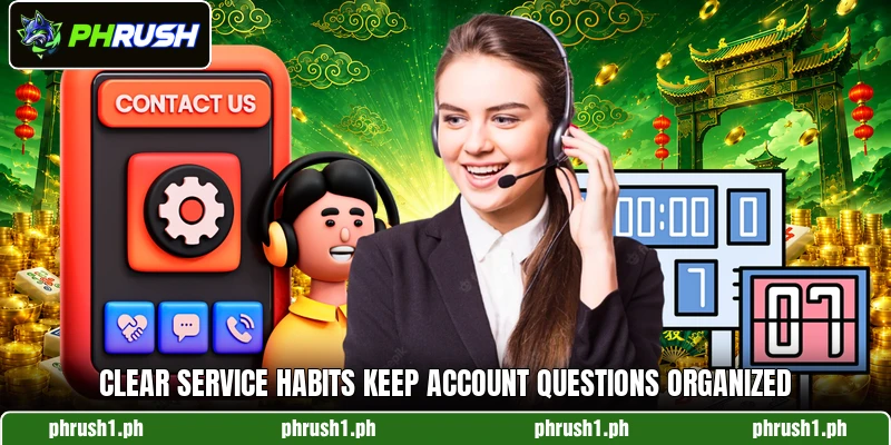Clear service habits keep account questions organized