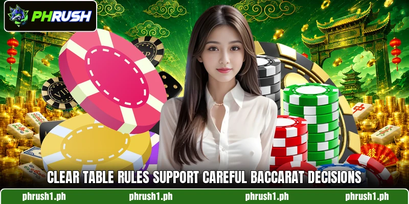 Clear table rules support careful baccarat decisions