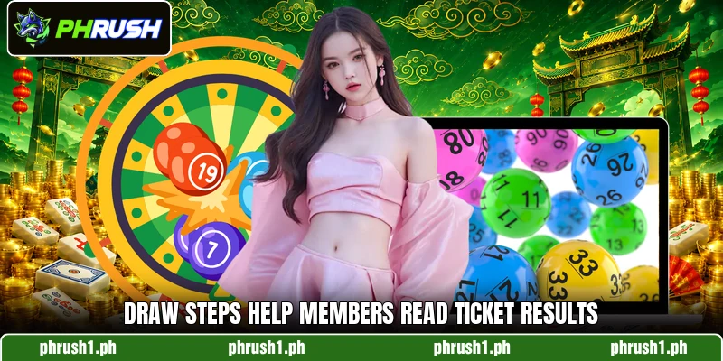 Draw steps help members read ticket results Draw steps help members read ticket results
