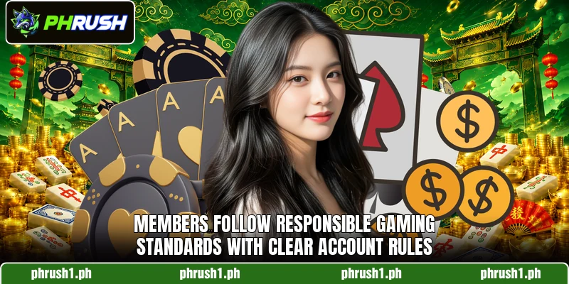 Members follow responsible gaming standards with clear account rules