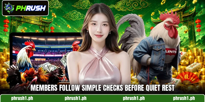 Members follow simple checks before quiet rest