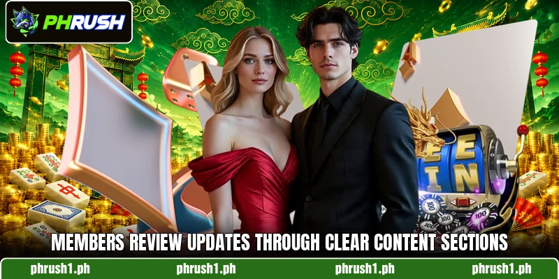 Members review updates through clear content sections