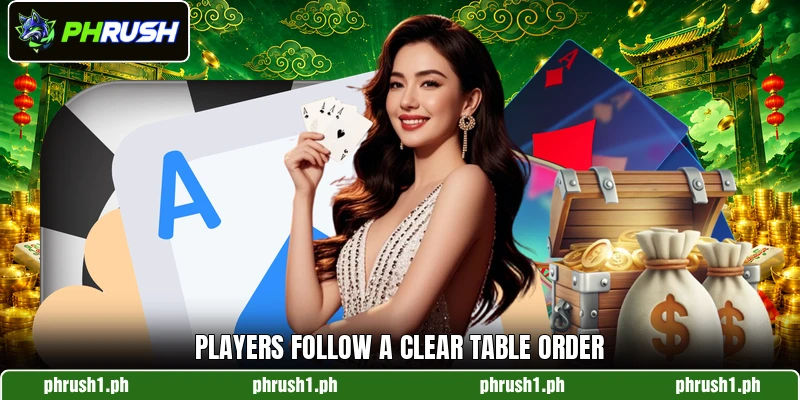 Players follow a clear table order