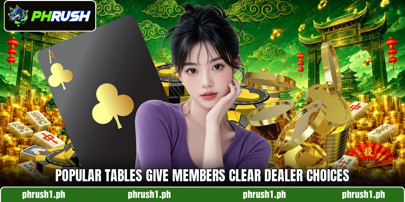 Popular tables give members clear dealer choices