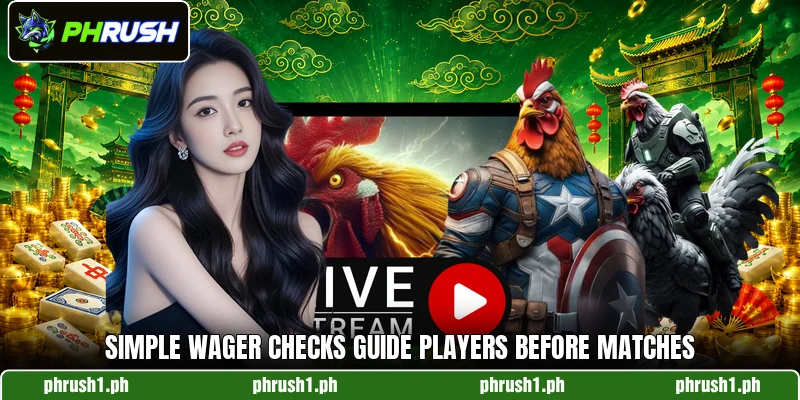 Simple wager checks guide players before matches